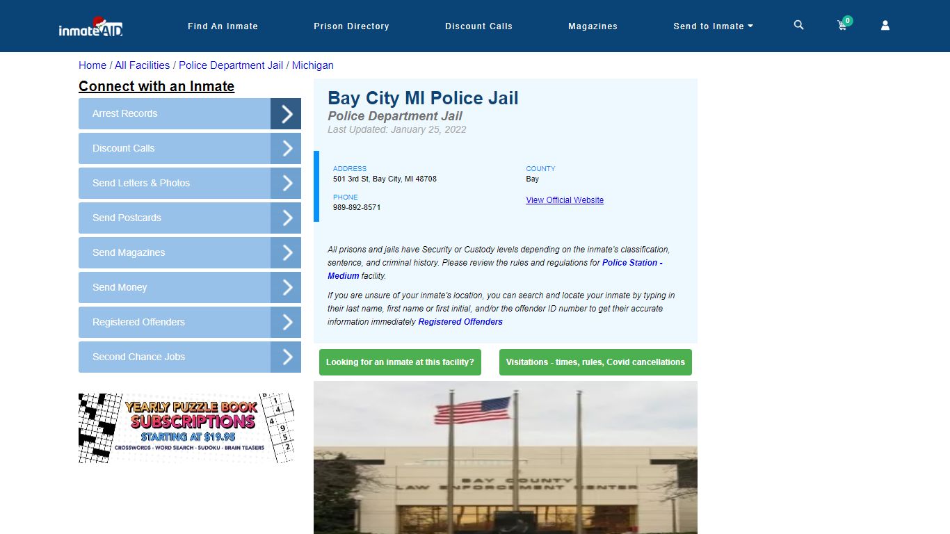 Bay City MI Police Jail & Inmate Search - Bay City, MI
